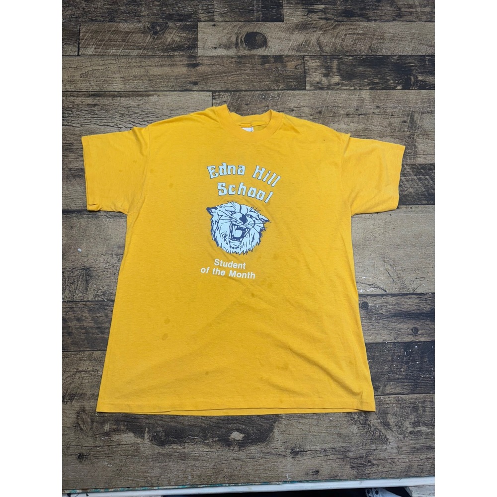 Stedman Eden High School Vintage School‎ T-Shirt Student of the Month Graphic XL